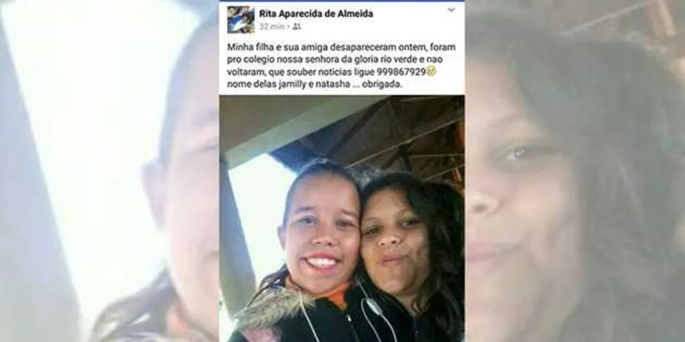 Imagem ilustrativa da imagem Sumiço de meninas deixa duas famílias desesperadas