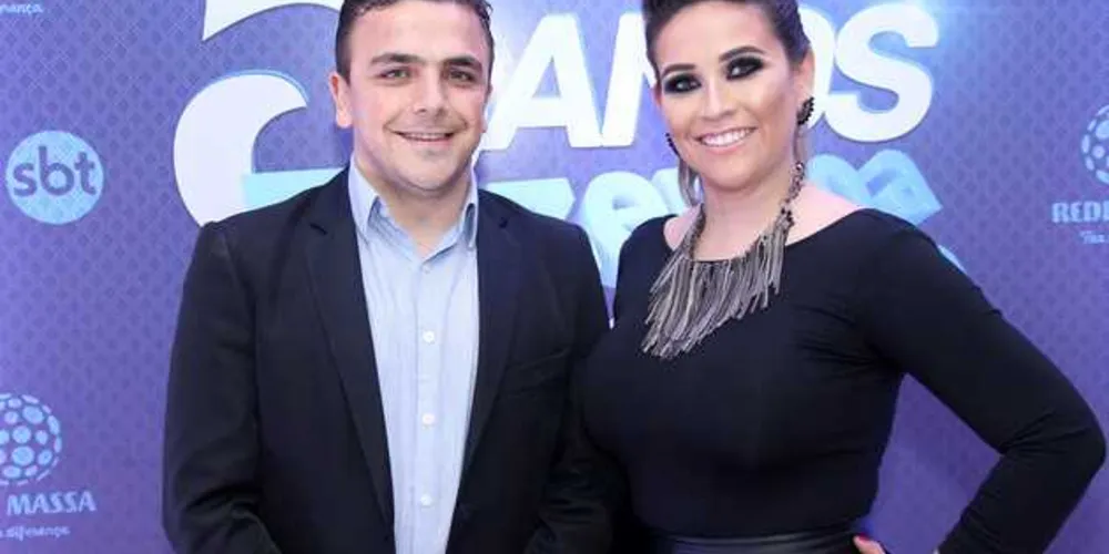 Deputado Federal Aliel Machado e a Coordenadora de Jornalismo e Programação Mariana Damas