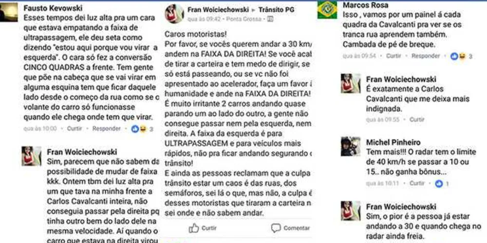 O post também ganhou vários comentários e compartilhamentos.