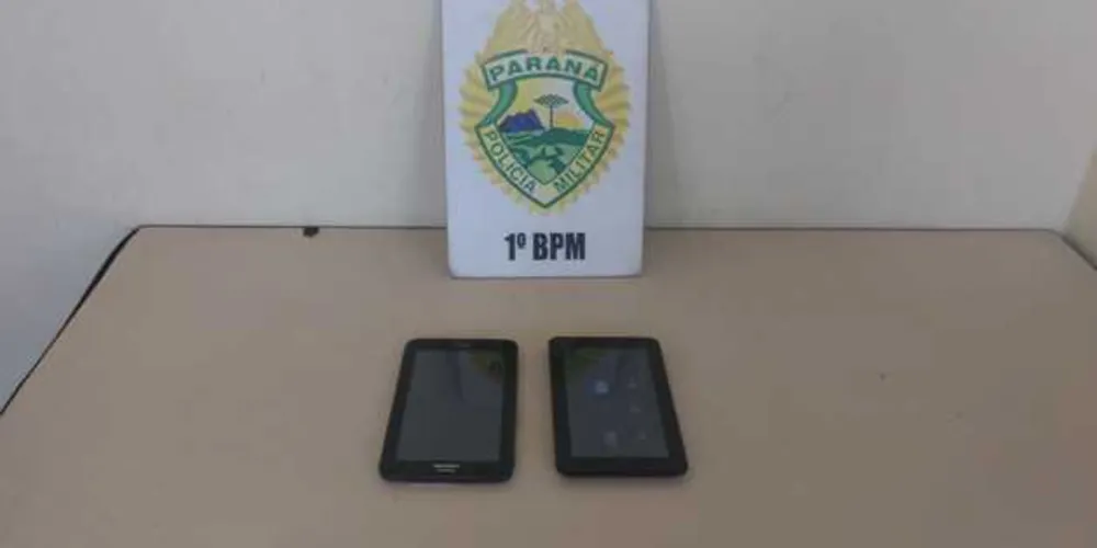 Aparelhos foram recuperados pela PM, mas adolescentes não foram reconhecidos