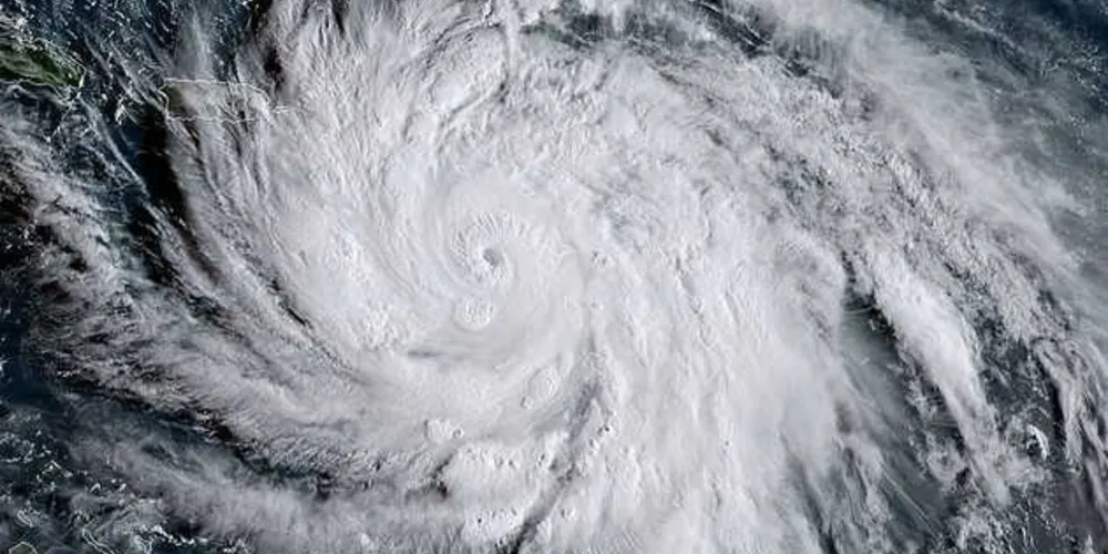 Imagem de satélite do Furacão Lee/Foto: Divulgação AFP