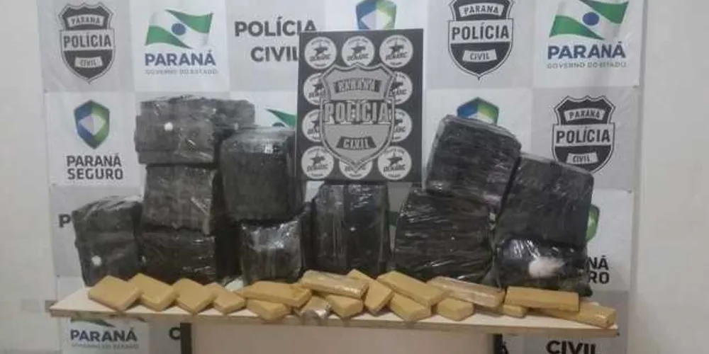 Droga estava no porta-malas e no banco traseiro do automóvel