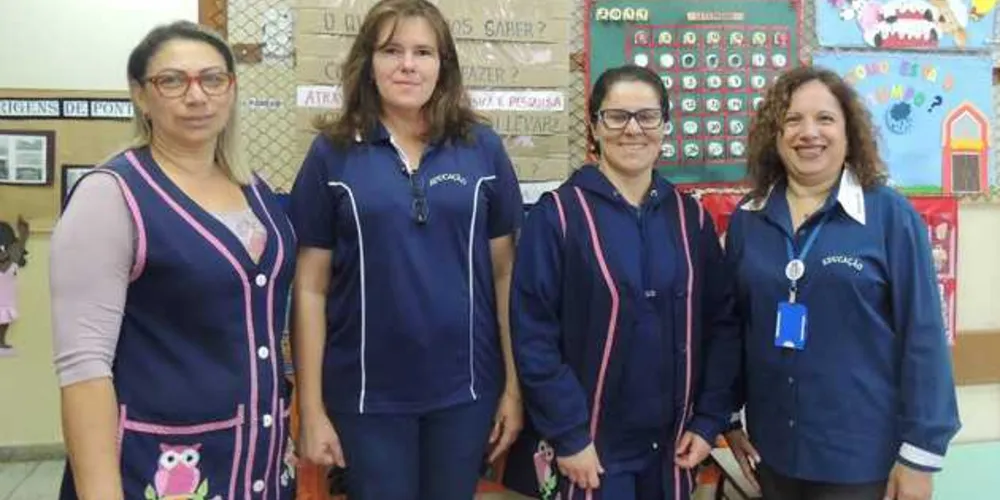 Professoras contam com o auxílio da equipe pedagógica da Prefeitura, para um trabalho mais eficaz. 