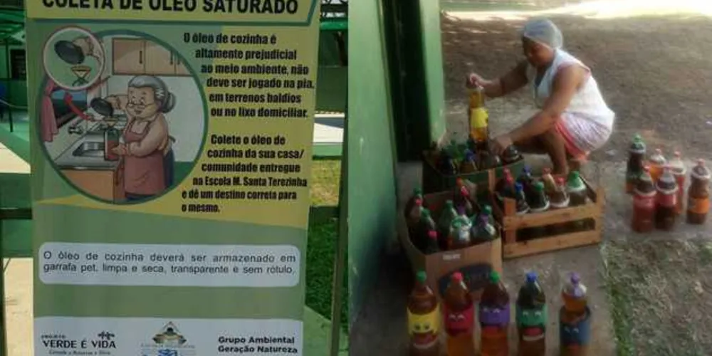 Cartaz e óleo reconhecido fazem parte do cotidiano escolar