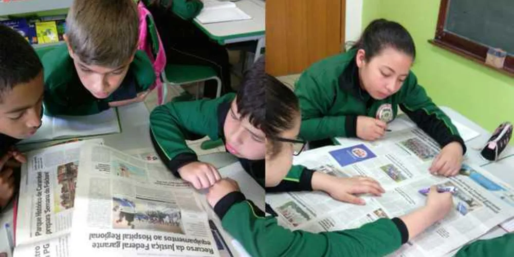 Alunos analisam o Jornal da Manhã