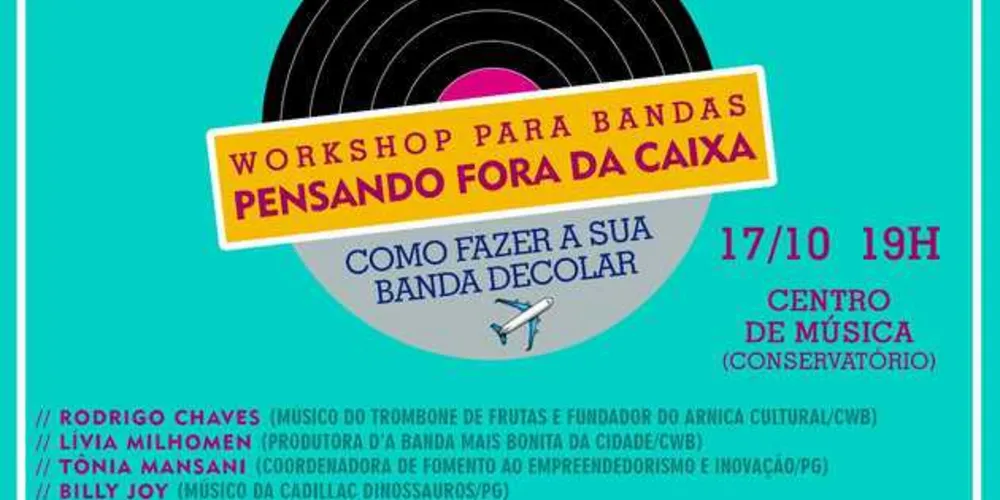 Inscrições para o workshop são gratuitas e podem ser feitas até a segunda-feira