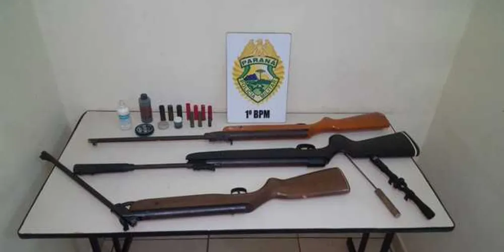 Armas são apreendidas pela polícia em Ipiranga