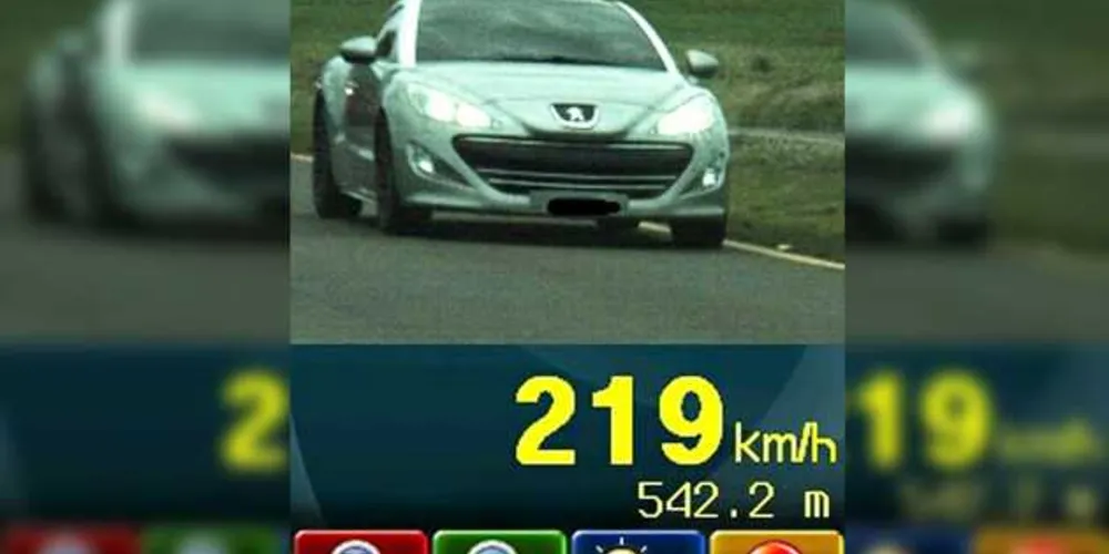 Imagem ilustrativa da imagem PRF flagra carro a 219 km/h em rodovia do Paraná