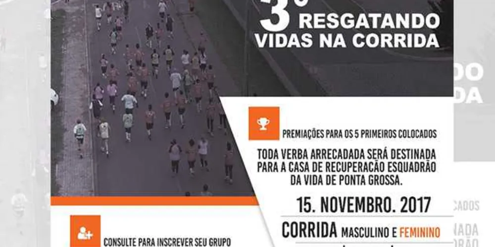 Imagem ilustrativa da imagem ‘Esquadrão da Vida’ realiza corrida para arrecadar recursos