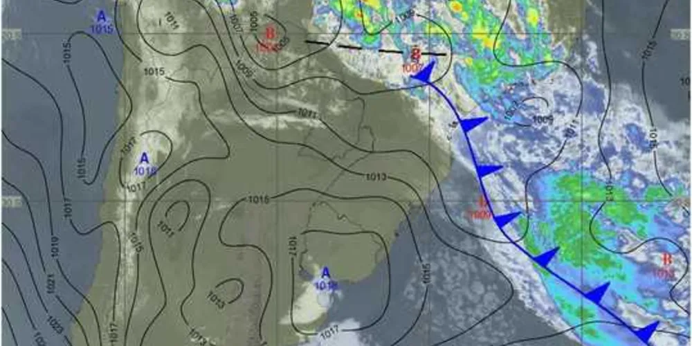 Sistema de alta pressão deve derrubar as temperaturas no Sul do Brasil. Foto: Divulgação Simepar