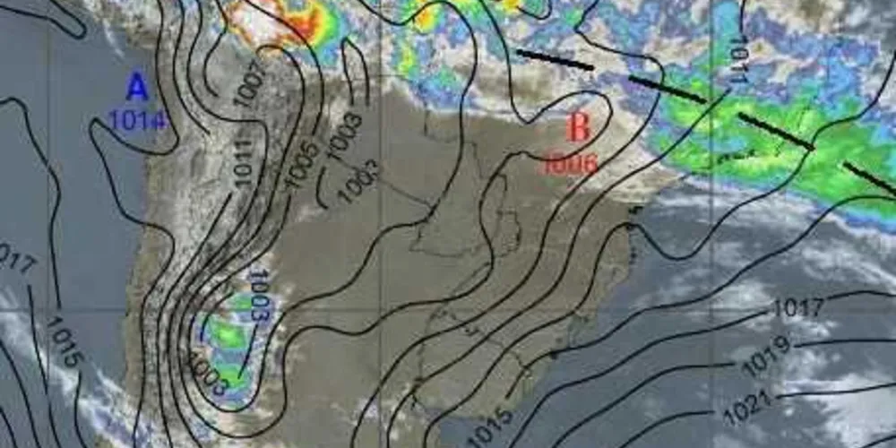 Imagem de satélite registrada na manhã desta sexta-feira (1)/Foto: Divulgação Simepar