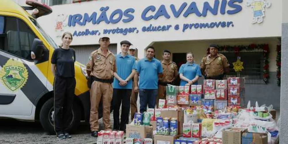 Alimentos foram arrecadados em eventos da PM