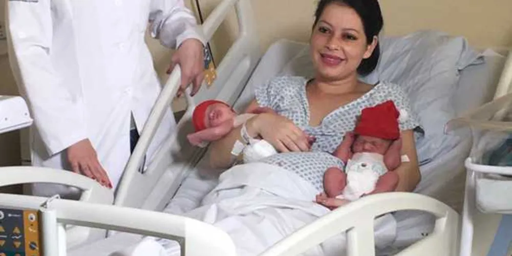 Samuel e Sara nasceram com cerca de 20 minutos de diferença/Foto: Divulgação Arquivo Pessoal