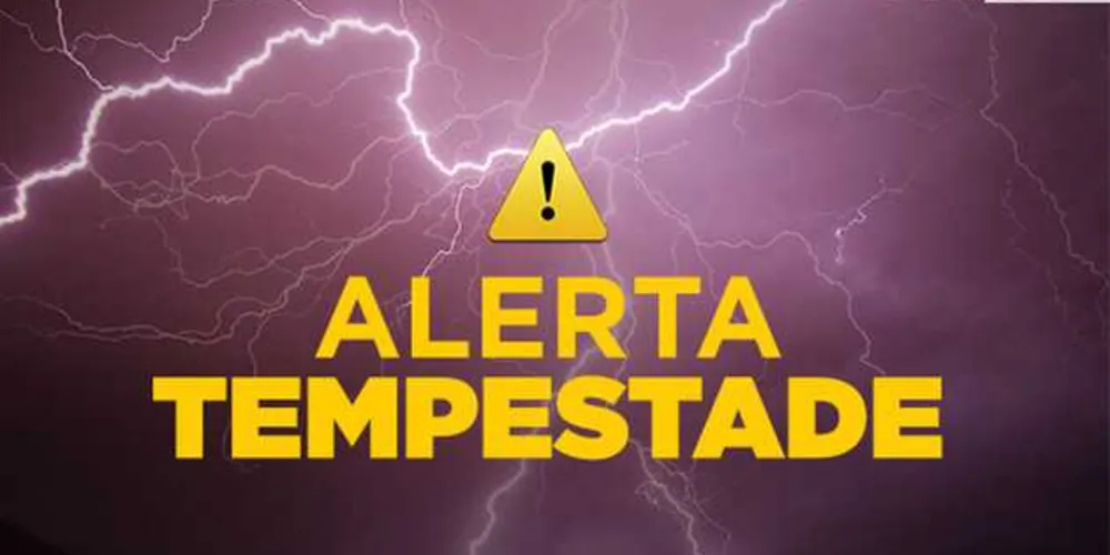 Governo estadual emitiu alerta de tempestade para esta terça-feira