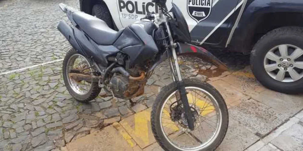 Moto estava sem placas e com numeração do chassi raspada