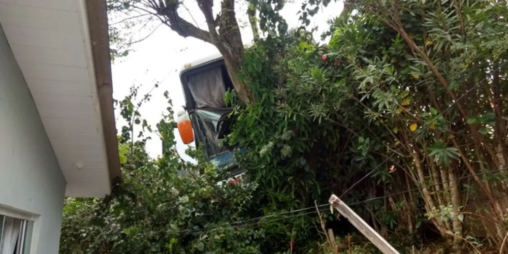 Imagem ilustrativa da imagem Ônibus quase invade residência na Vila Santo Antônio