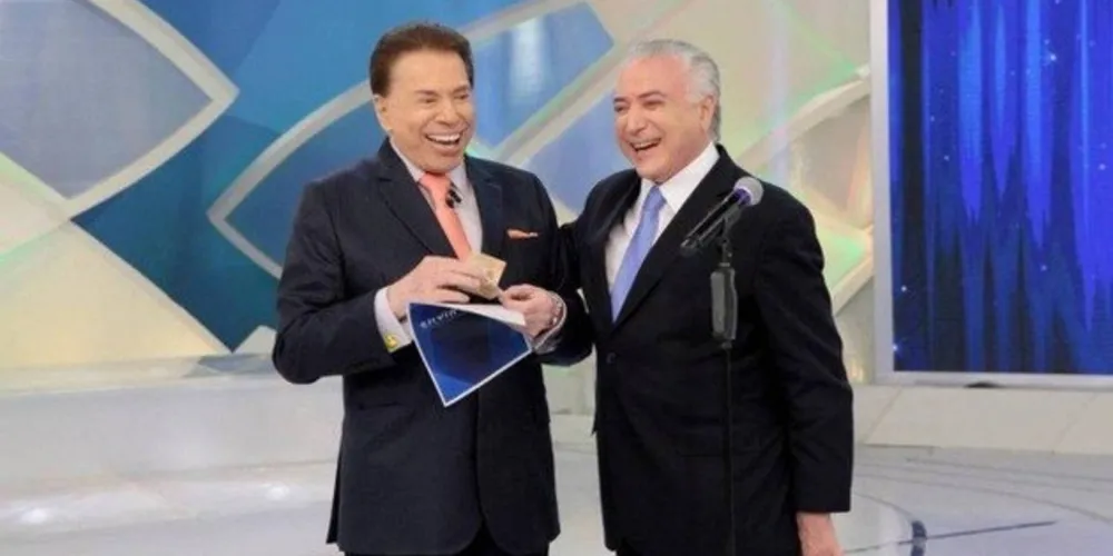 Silvio Santos recebeu o presidente da República no programa de ontem/Foto: Divulgação SBT