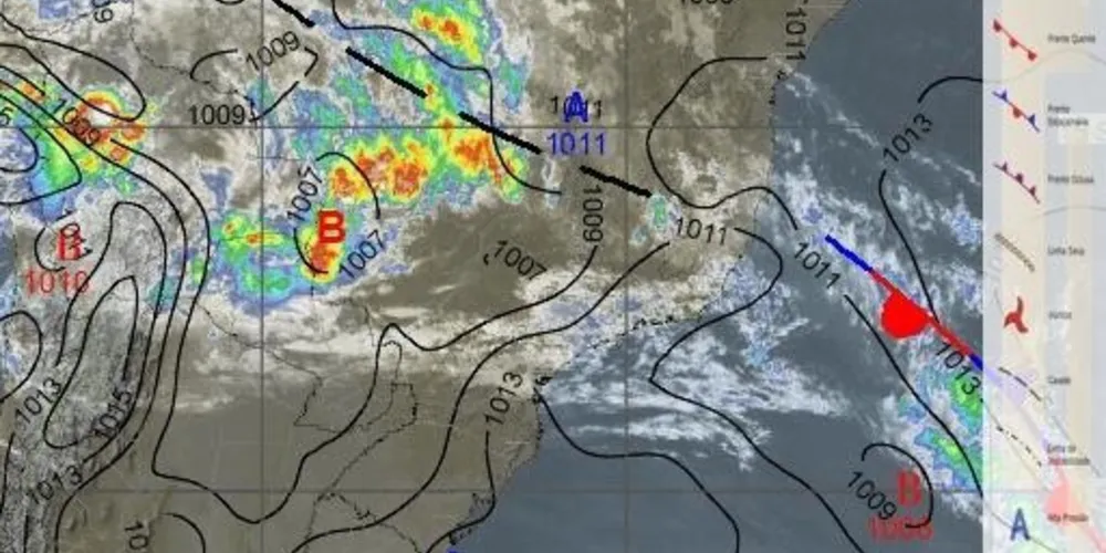 Imagem de satélite registrada nesta manhã/Foto: Divulgação Simepar