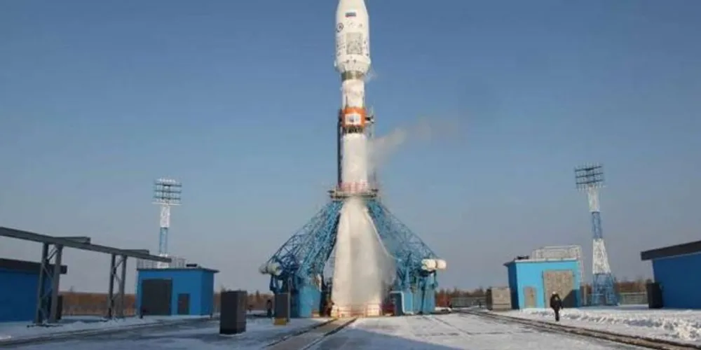 As preparações seguiam como o planejado, no complexo de Baikonur, no Cazaquistão, até instantes antes da decolagem./Foto: Divulgação Roscosmos