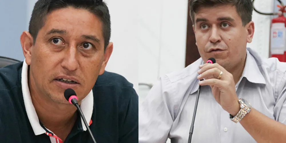 Projeto é de autoria de Guiarone (a esquerda), mas parecer contrário de Vinícius (direita) foi mantido pelo plenário