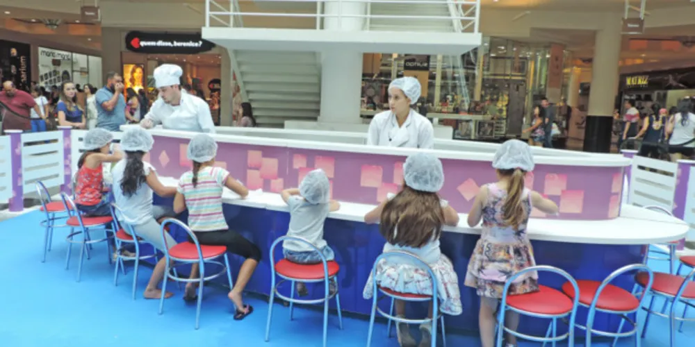Atividade proporciona a interatividade entre confeitaria infantil e diversão