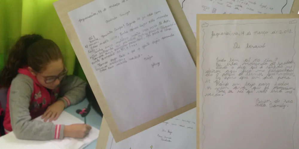 Imagem ilustrativa da imagem Produção: alunos escrevem cartas para pessoas próximas