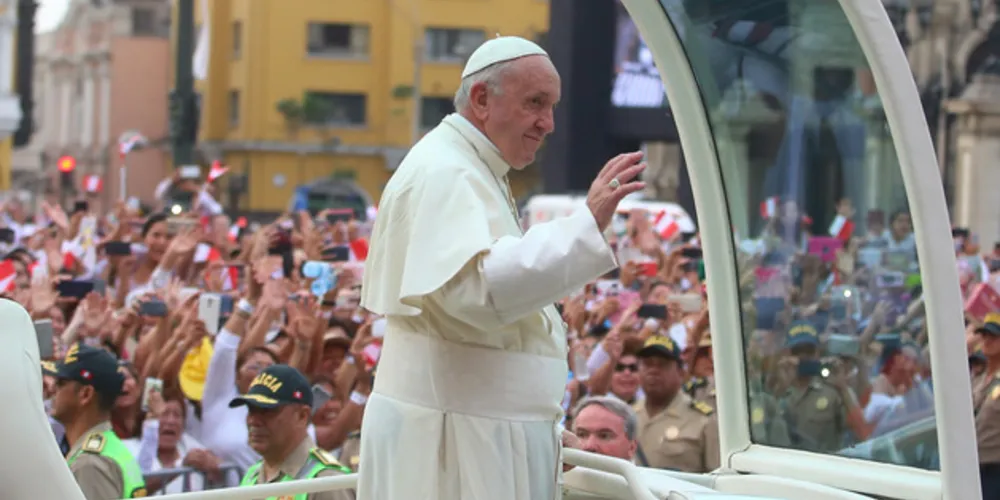 Papa Francisco durante sua visita no Peru/Foto: Fotos Públicas 