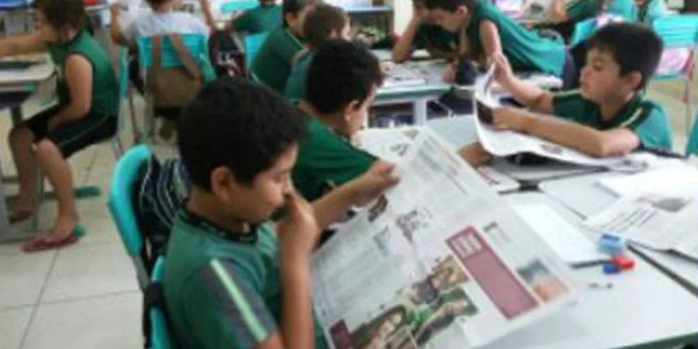 Imagem ilustrativa da imagem Quinto ano analisa estrutura do Jornal da Manhã