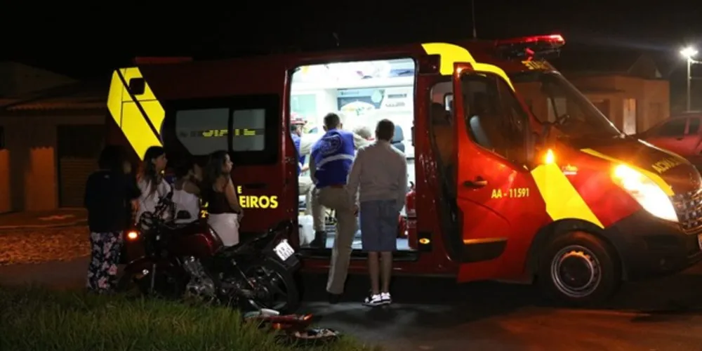 Vítima foi socorrida por equipes do Corpo de Bombeiros