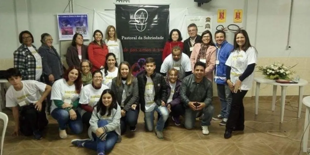Grupo da Pastoral da Sobriedade reunidos. Foto: Divulgação