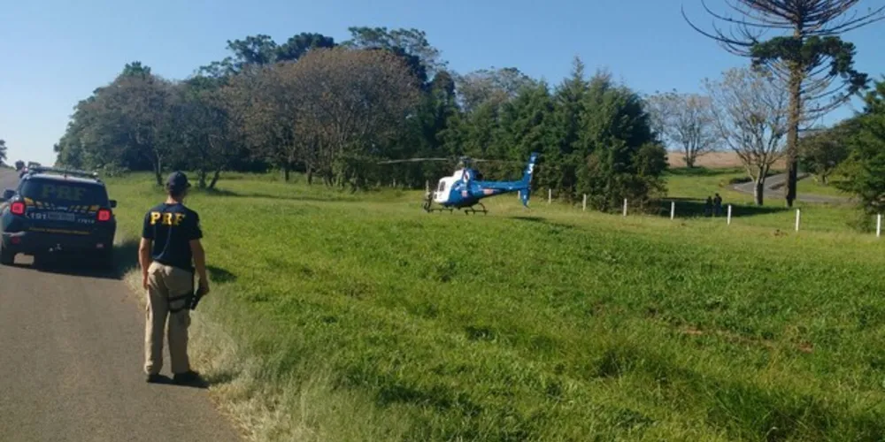 Imagem ilustrativa da imagem Helicóptero resgata vítima de grave acidente na BR-376