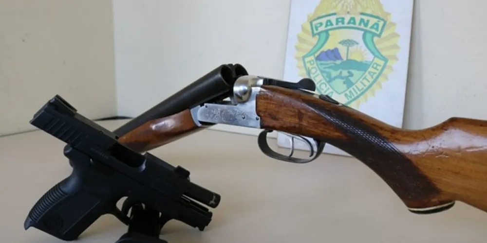 Dono das armas não estava com documentação em dia e foi preso em flagrante