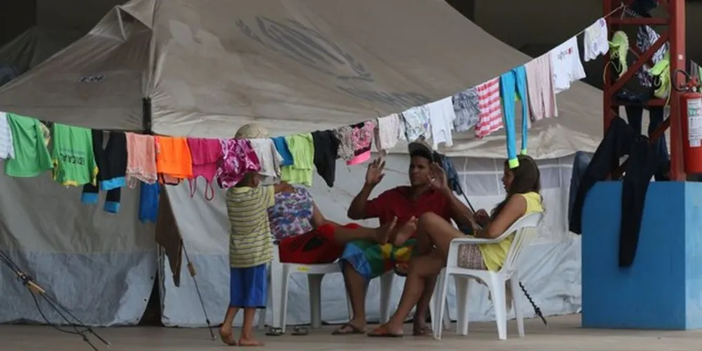 Acampamento de refugiados venezuelanos montado em Boa Vista/Foto: Reprodução Agência Brasil