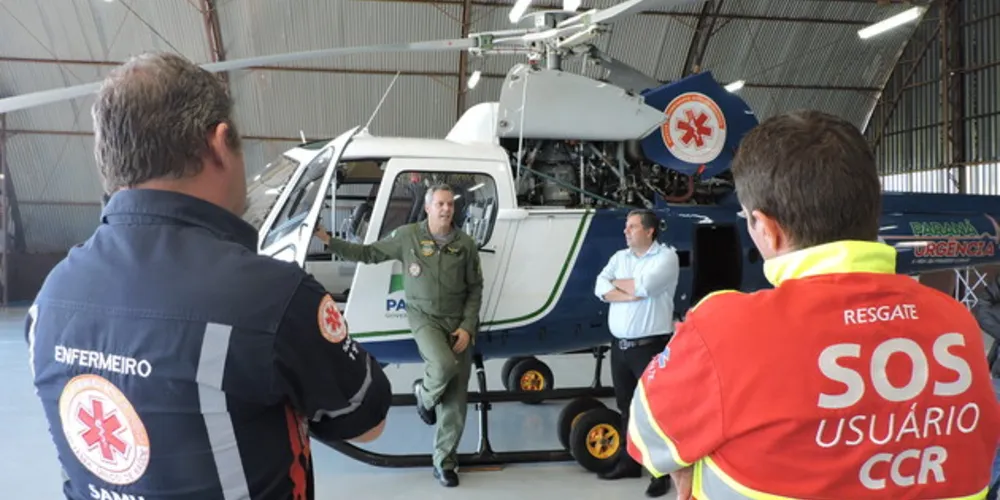 Equipes conheceram a aeronave e a estrutura do Batalhão que atende ocorrências em toda a região