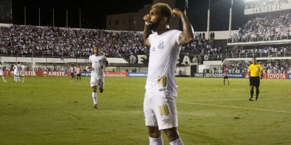 Gabriel abriu o placar para o Santos na vitória pela Libertadores