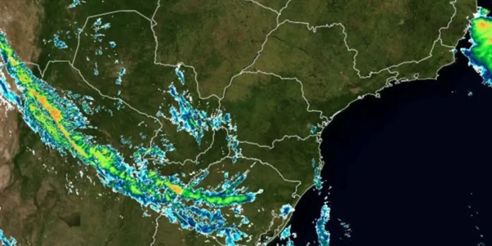 Imagem do satélite (Goes)/Foto: Reprodução Simepar