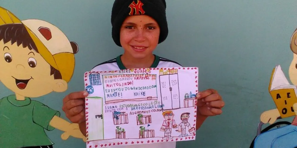 Imagem ilustrativa da imagem Desenhos mostram talento de aluno da educação especializada