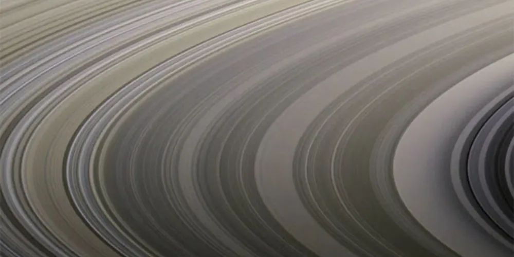 As cores dos anéis de Saturno - registro feito em 22 de agosto de 2009 pela sonda Cassini/Foto: Reprodução NASA / JPL-Caltech / Space Science Institute
