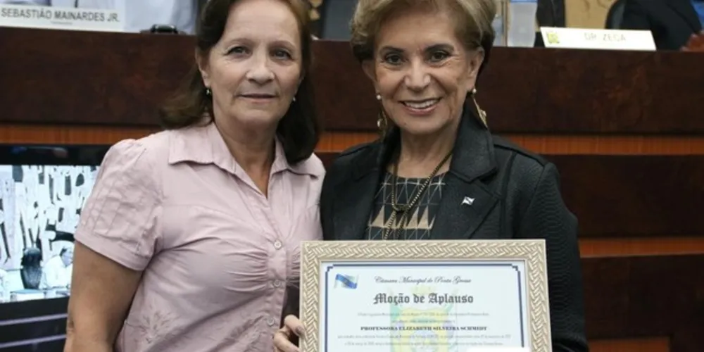 Imagem ilustrativa da imagem Elizabeth recebe homenagem na Câmara de PG