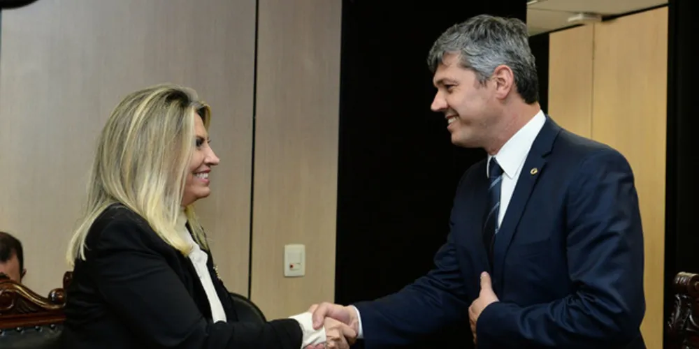 Cida se reuniu com o ministro do Transporte, Valter Casimiro.