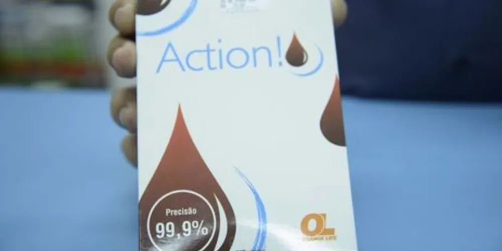 Embalagem do autoteste da Orange Life para detecção rápida do vírus HIV é vendido em farmácias/Foto: Reprodução Agência Brasil