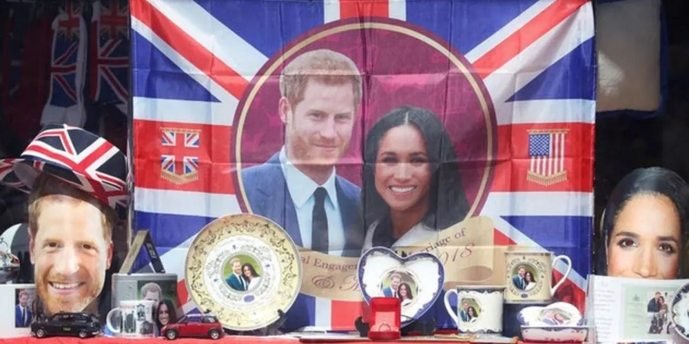 Comércio fatura com casamento do príncipe Harry e a atriz Meghan Markle/Foto: Divulgação Agência EFE 