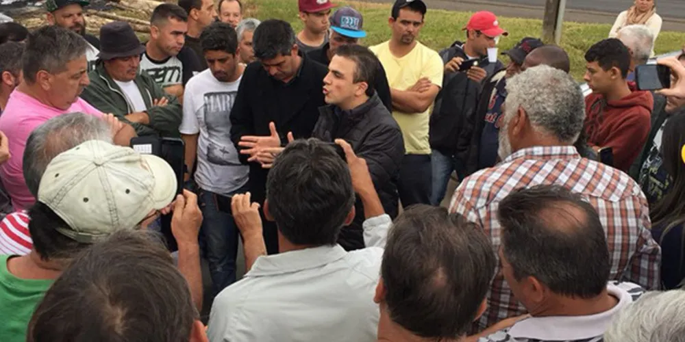 Aliel esteve em Imbaú e Telêmaco Borba conversando com os motoristas e demonstrando apoio