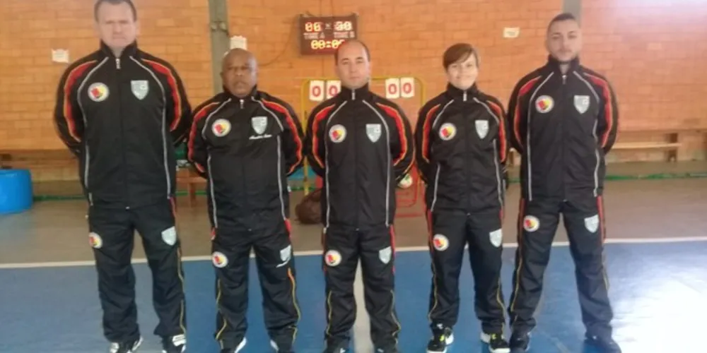 Árbitros representando Ponta Grossa no  65º Jogos Escolares do Paraná