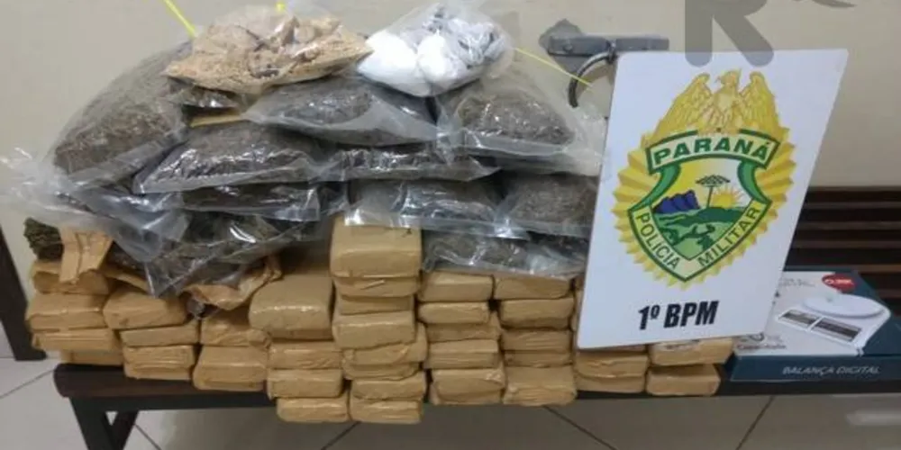 Imagem ilustrativa da imagem Polícia apreende quase 50 quilos de drogas em carro