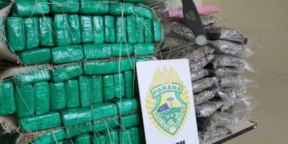 Imagem ilustrativa da imagem PM apreende 130 kg de maconha na região do Contorno