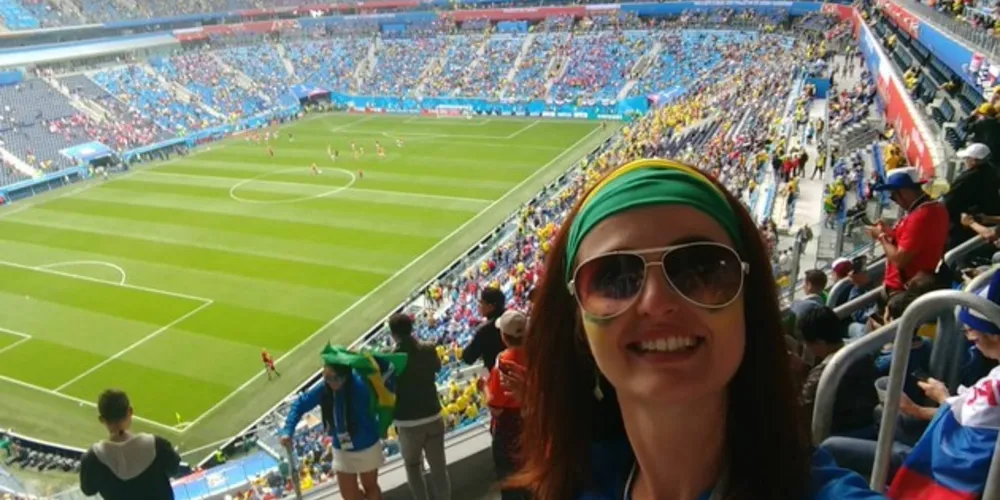 Imagem ilustrativa da imagem Torcedora de PG mostra expectativa para jogo do Brasil