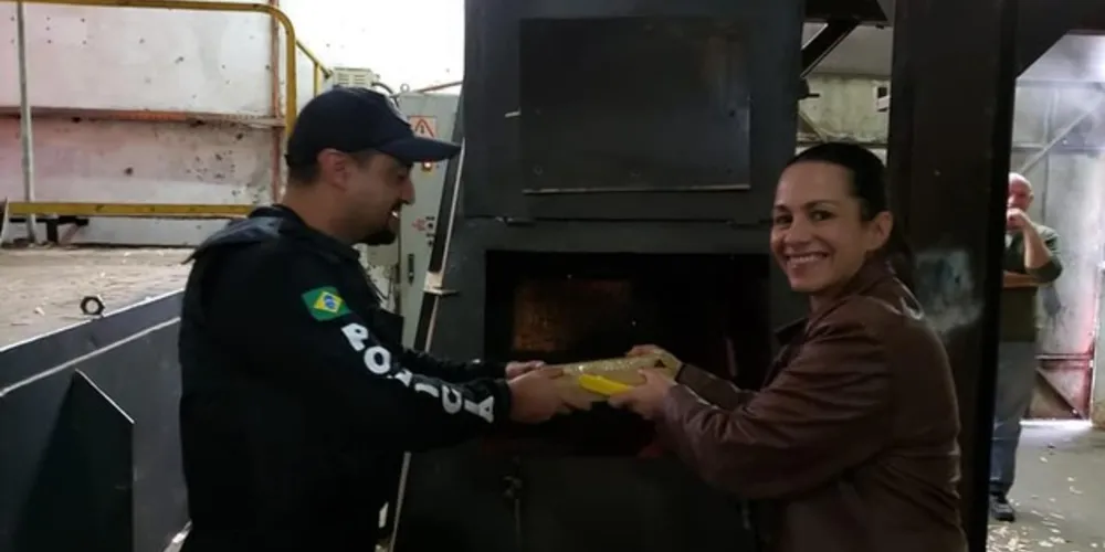 Imagem ilustrativa da imagem Polícia incinera 50 kg de maconha, crack, cocaína e LSD
