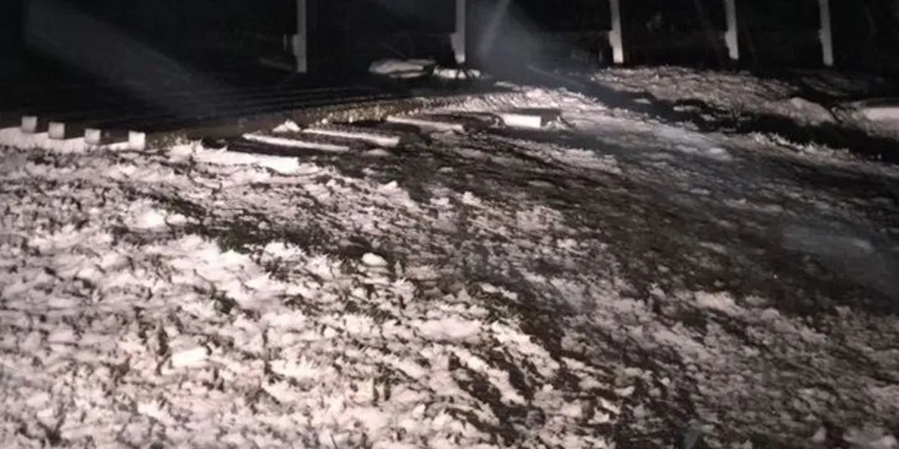 Neve acumulada em esta madrugada em SC