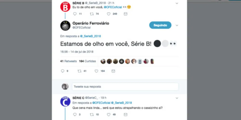Imagem ilustrativa da imagem Perto do acesso, Operário e Série B já 'flertam' no Twitter